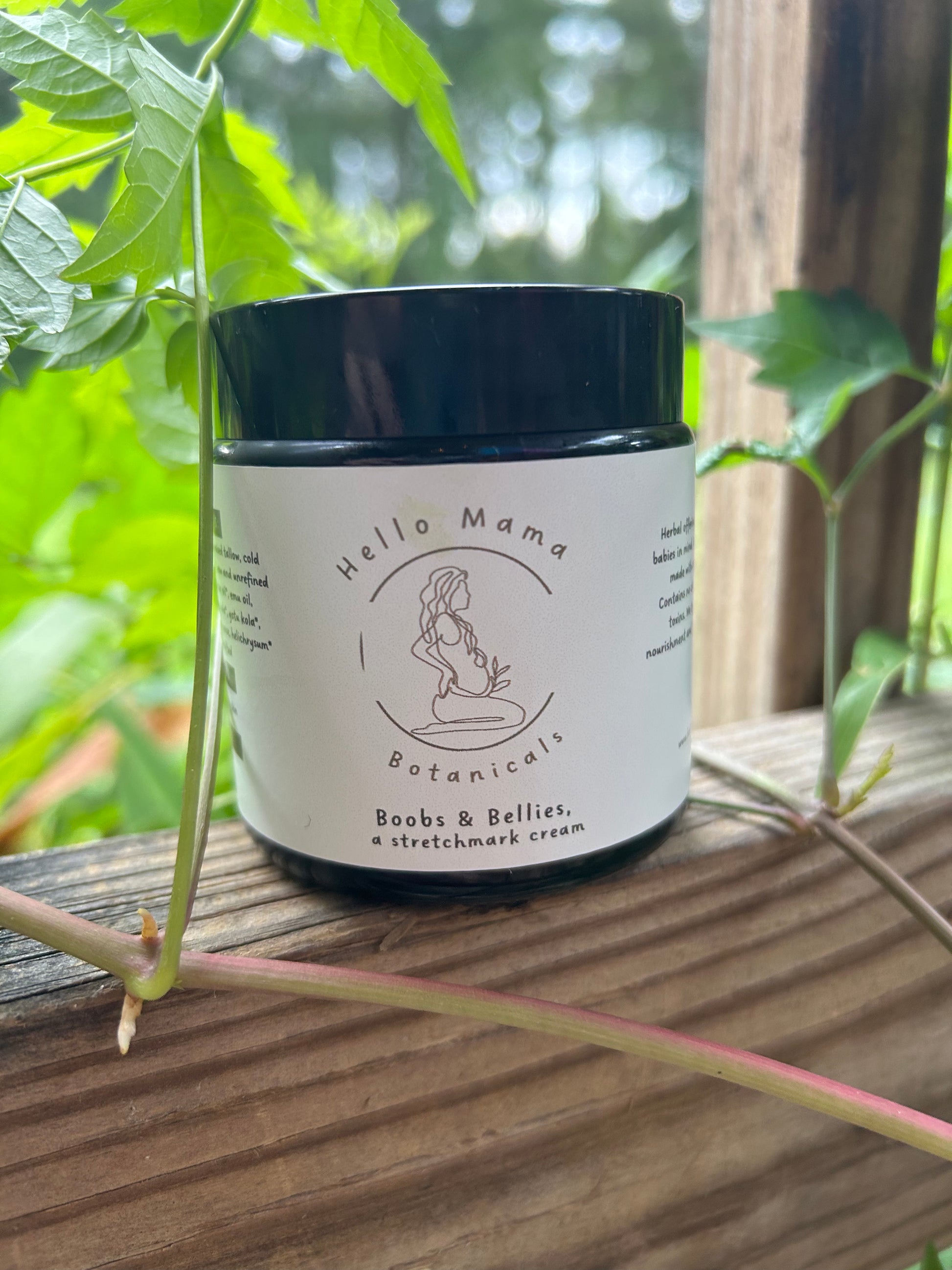 BOOBS AND BELLIES, a stretch mark cream (available 7/6) – Hello Mama  Botanicals